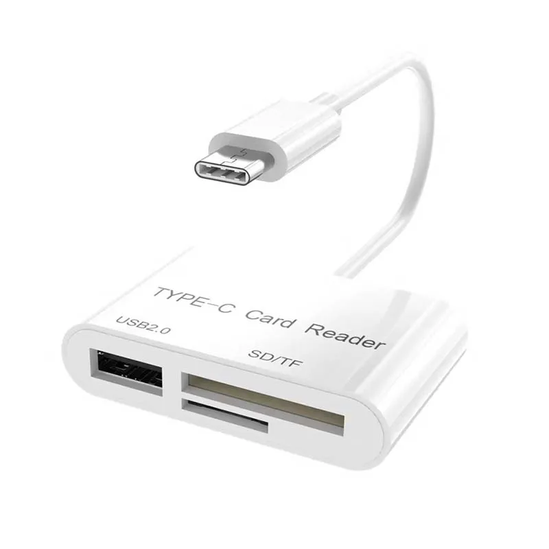 Устройство для чтения USB карт 3 в 1 кабель Type C SD Micro TF Macbook Pro порт C|Картридеры| |