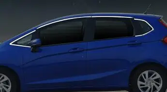 Для Honda Fit jazz автомобильный корпус палка из нержавеющей стали Стекло окно гарнир столб средняя колонна полоса отделка капот - Название цвета: stainless steel