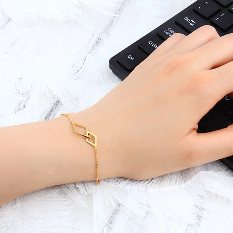 Браслет из нержавеющей стали для женщин браслет в форме сердца с крестиком