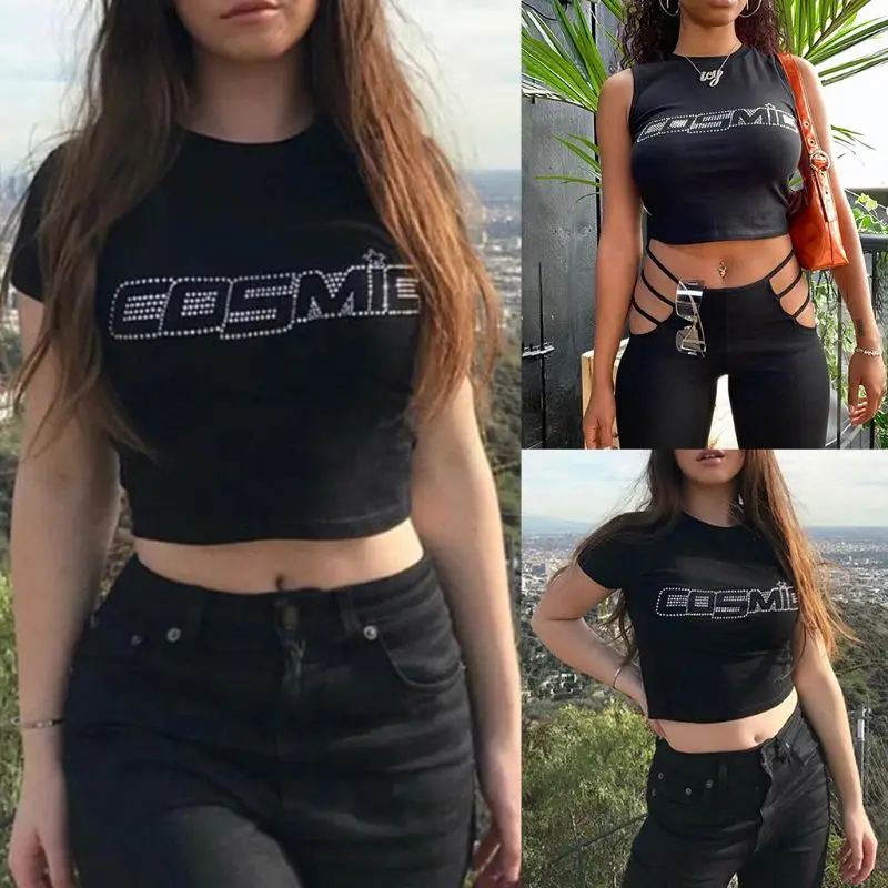 Женская летняя обувь с коротким рукавом/укороченный топ без рукавов Горячая