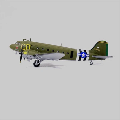CD 1/100 специальный литой металл Дуглас C-47 Второй мировой войны транспортный истребитель моделирование модель домашний дисплей коллекция игрушек для - Цвет: CD