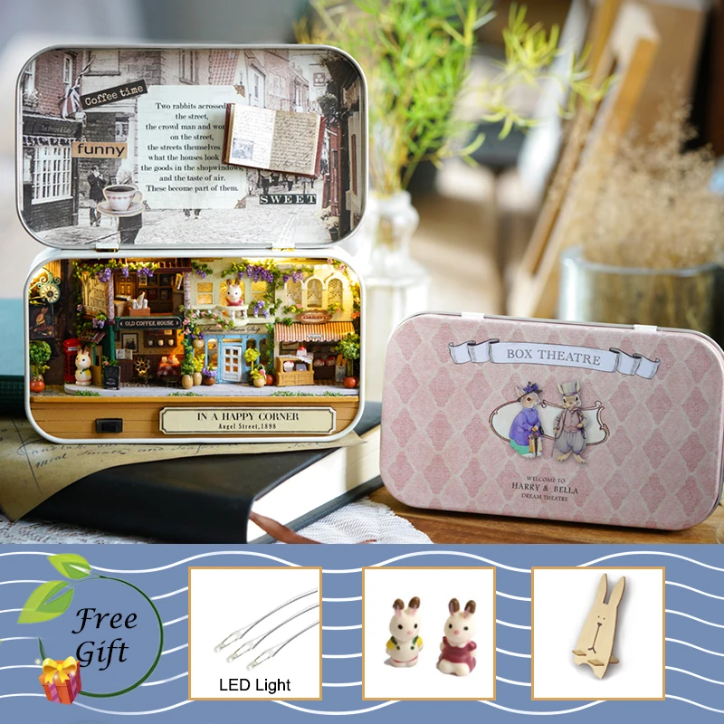 Q5-P Cutebee Box театральный миниатюрная мебель для кукольного дома игрушка DIY Миниатюрный Кукольный дом мебель игрушки для детей подарок на день рождения V4 - Цвет: Q5-P