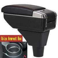 arm rest for seat ibiza armrest box central store content storage box seat center console with cup holder ashtray usb interface