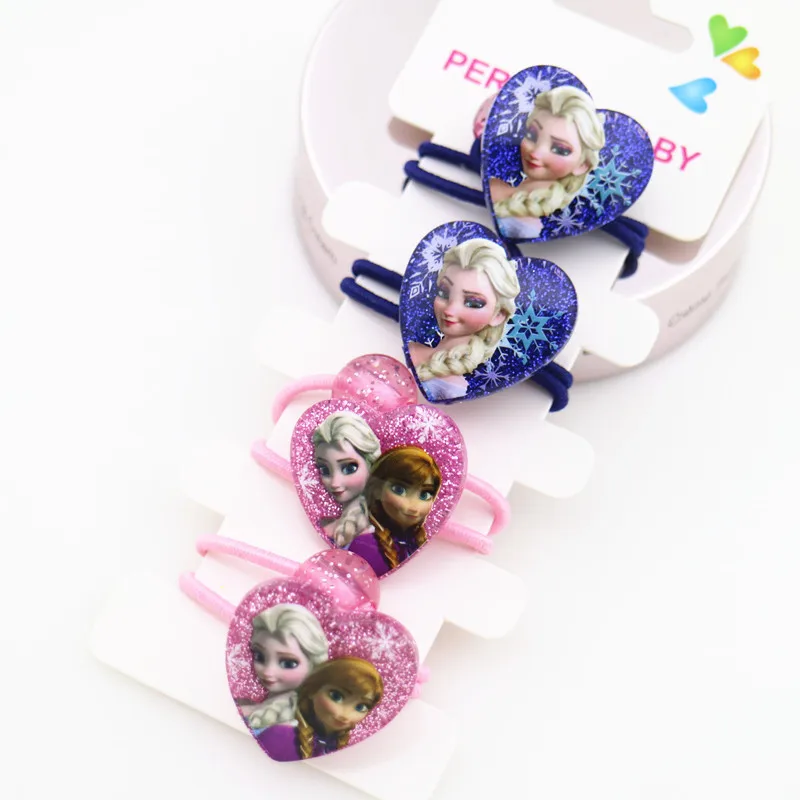 4 шт. диснеевских мультфильмов Холодное сердце Детские резинка для волос девочек