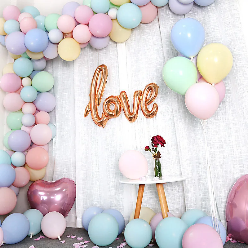 50 шт. 12 дюймов Макарон воздушные шары Свадебные шарики круглые объявление о поле
