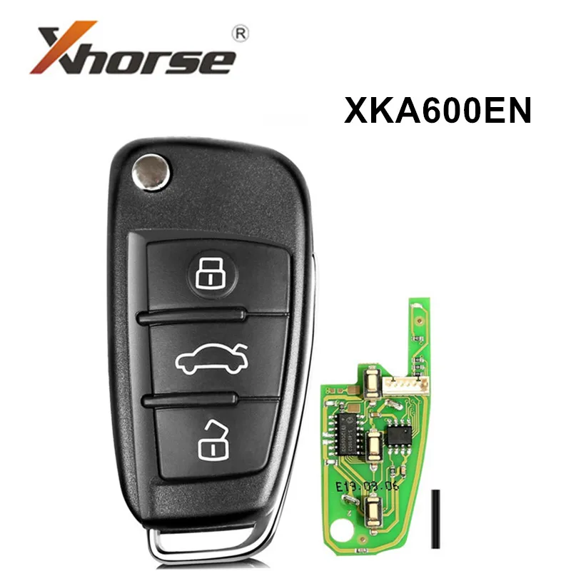 

10pcs XKA600EN for Audi A6L Q7 Style English Version Xhorse Universal Wire Remote Key 3 Buttons for VVDI Key Tool