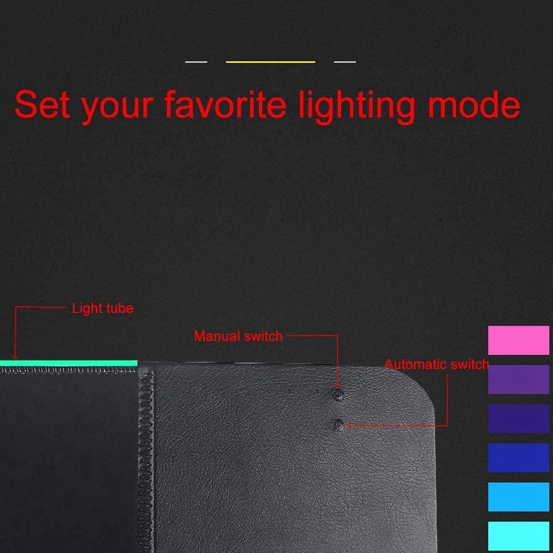 

HOT-QI Wireless Charging Mouse Pad 10W 2 in 1, Extended Soft LED Gaming Keyboard Mat, Large Mousepad Non Slip Rubber Base, for A
