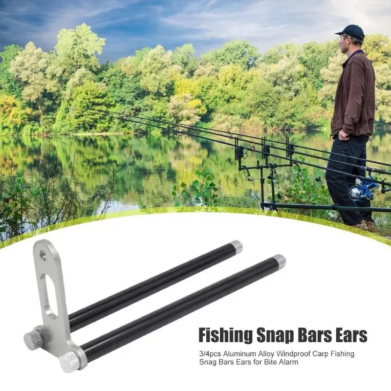 Aluminum Alloy Fishing Windproof Stick Snag Bar Ear Connect with Bite Alarm Carp Fishing Tackle Accessories images - 6