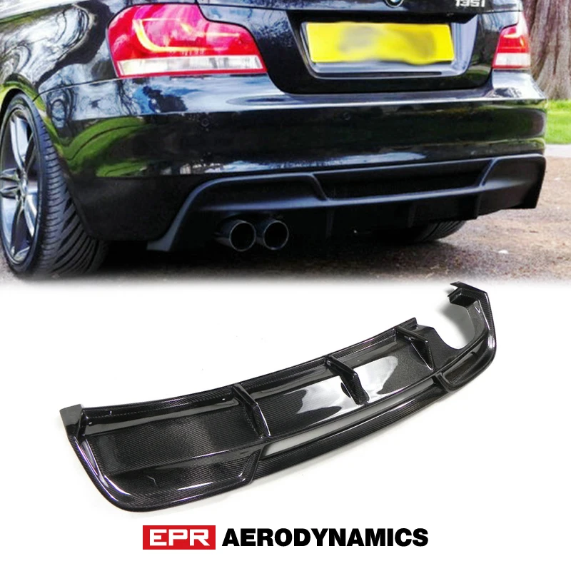 

For BMW E82 E88 1 Series RIE Style Carbon Fiber Rear Diffuser Bumper Splitter (Fit E82 2Dr E88 2Dr convertible - Sports Model)