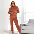 Женская зимняя Фланелевая пижама, Женская флисовая Пижама, одежда для сна, домашняя одежда, плотная Теплая Бархатная Коралловая Женская Осенняя домашняя одежда