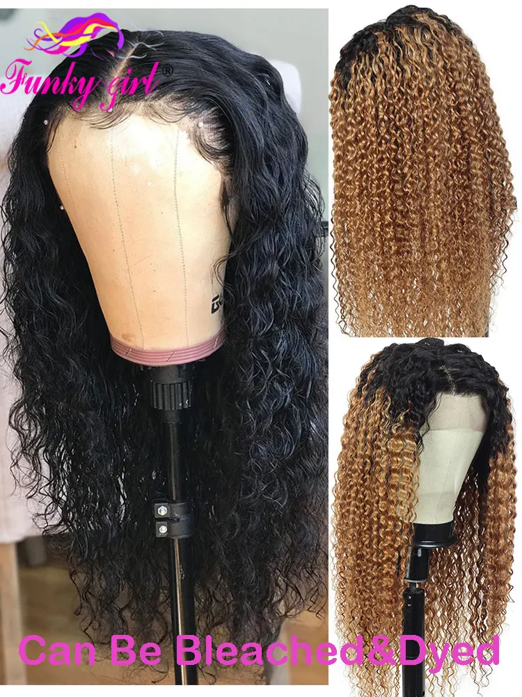 Кудрявые вьющиеся человеческие волосы предварительно отобранные 13x6 Remy