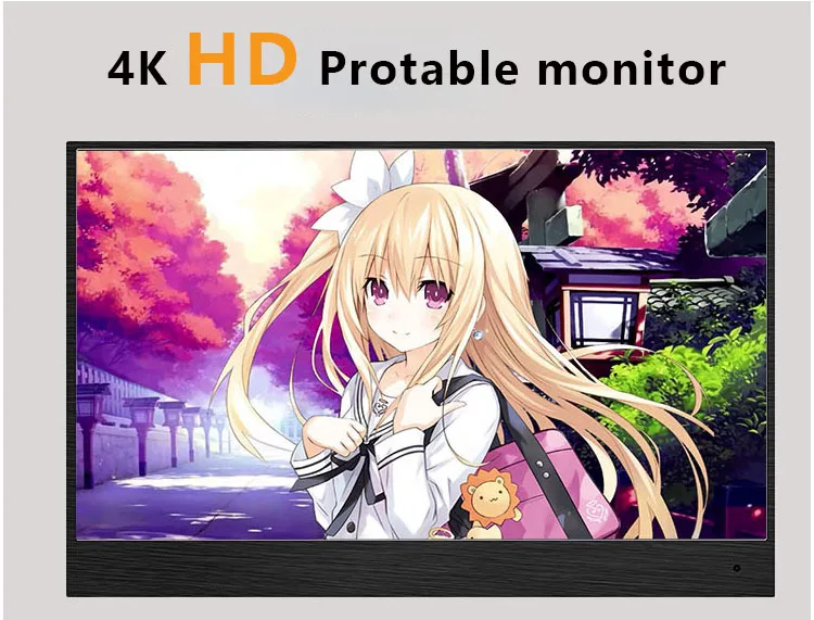 Портативный монитор 13,3 ''4K lcd HD HDMI usb type C Дисплей для ПК ноутбука телефона PS4-switch-XBOX 1080p игровой монитор ips экран