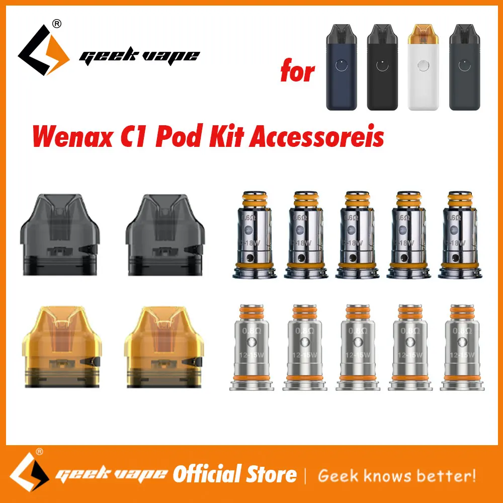 Оригинальные аксессуары для Geekvape Wenax C1 Pod Kit G Series Coil for Aegis Pod/Wenax 5/10 шт. 3 мл 2 Vape