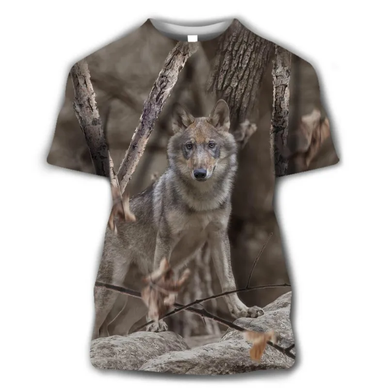 

Camouflage hunting animal wild boar 3D T-shirt summer casual men's t-shirt fashion street clothing short-sleeved 2021 new