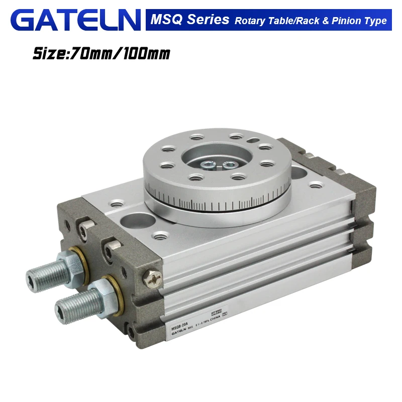 Поворотный пневматический цилиндр типа SMC регулируемый 0-190 градусов MSQB70A MSQB70R