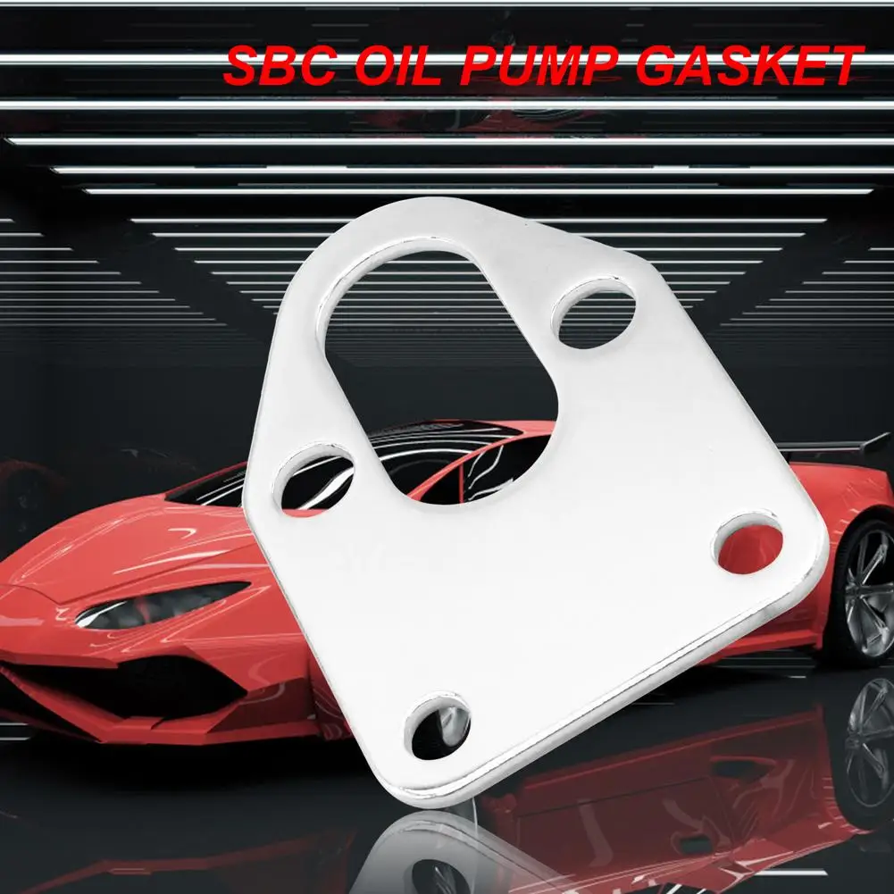 SBC Chrome Fuel Pump Auto Mounting Plate Gaskets Lightweight Polished Electroplated With Hole Oil Gasket For Car | Автомобили и
