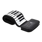 Портативный Roll Up пианино 88 ключи силикона Гибкая Roll Up пианино складная клавиатура ручной прокатки пианино с Батарея сустейн-педаль