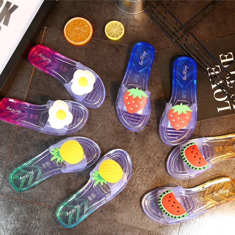 

Summer Women Fruit Slippers Wholesale Ladies Flats Slippers Cute Slides Woman