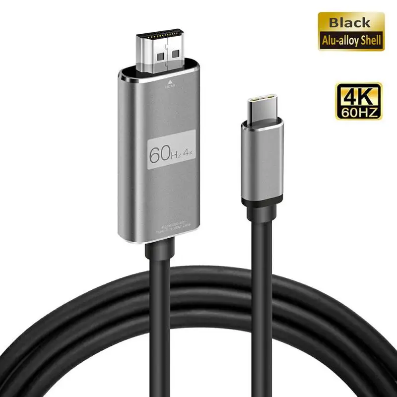 Кабель переходник с Type C на HDMI Usb3.1 1 8 м 4K HD для Macbook Samsung Huawei|Кабели HDMI| |