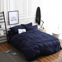 nordic navy blue sheet quilt cover set king size 180x220 summer bedding set soft pillowcase 2pcs double queen quilt covers