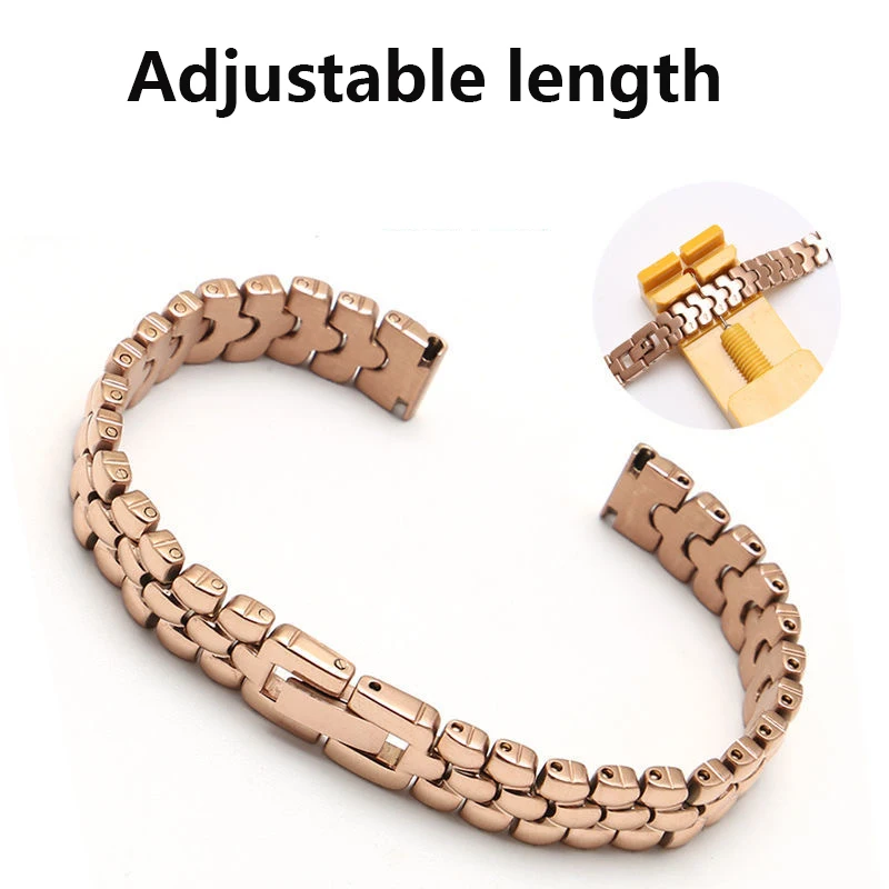 Stainless steel watchband  6mm 8mm 10mm silver golden bracelet Replacement strap for size dial lady's fashion watch Bracelet
