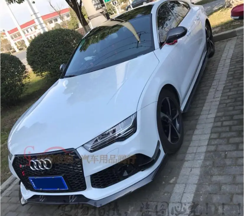 Передний бампер из углеродного волокна для Audi A7 S7 RS7 2016 2017 2018 диффузор спойлер