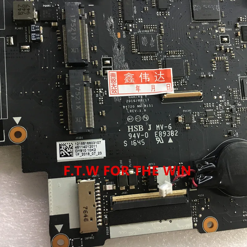 Online 5B20M56058 MB FÜR Para Lenovo Laptop Motherboard Y910-17ISK LaptopCPU I7-6700 8G NM-B151 100% Probado