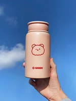 450ml korean style cute bear thermos mug portable cartoon insulated stainless steel vacuum flask kid girl water bottle