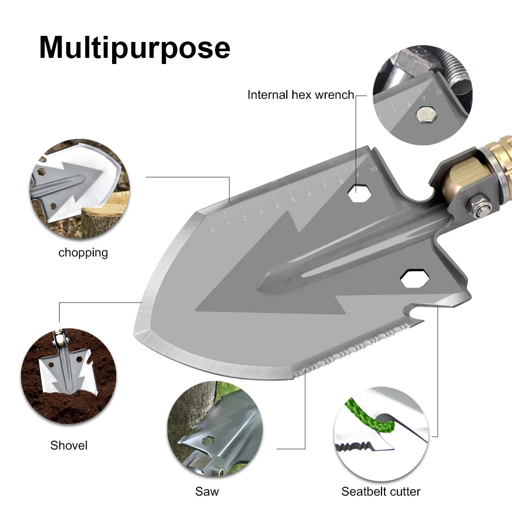 Профессиональная Военная Лопата для выживания на открытом воздухе Складная