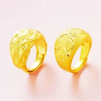 wide babysbreath men ring 24k gold plated brass rings for men birthday anniversary engagement wedding rings fashion jewelry gift