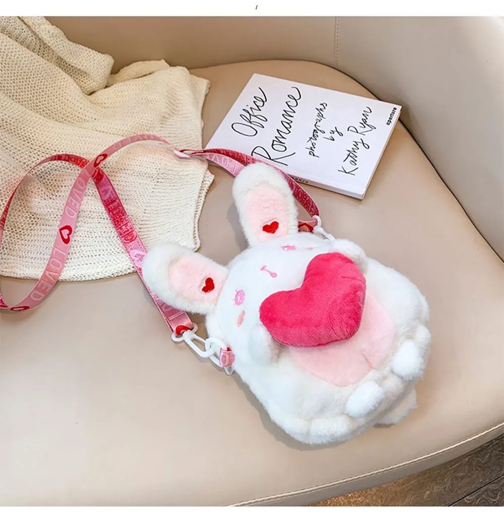 20-30 см белая и розовая плюшевая игрушка Bolso niuna девочка сумка Детский рюкзак мягкие игрушки Кролик плюшевые рюкзаки милая игрушка для детей