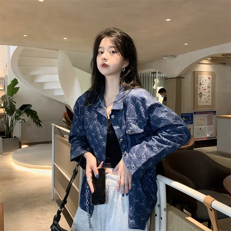 Осенне-зимняя Корейская джинсовая куртка повседневная Рейчел |