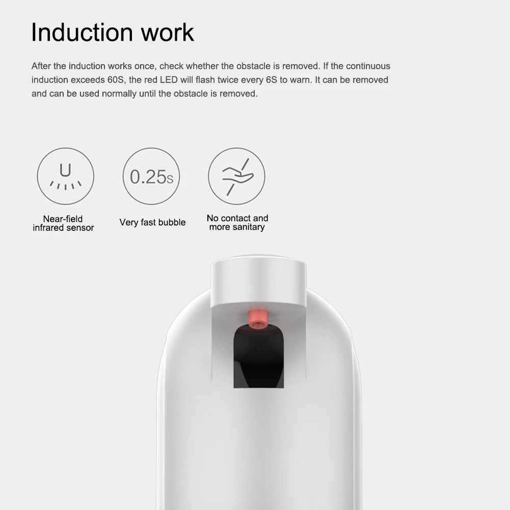 

Automatic Soap Dispenser Touchless High Capacity Automatic Soap Dispenser for Bathroom Kitchen Hotel Restaurant 275ML