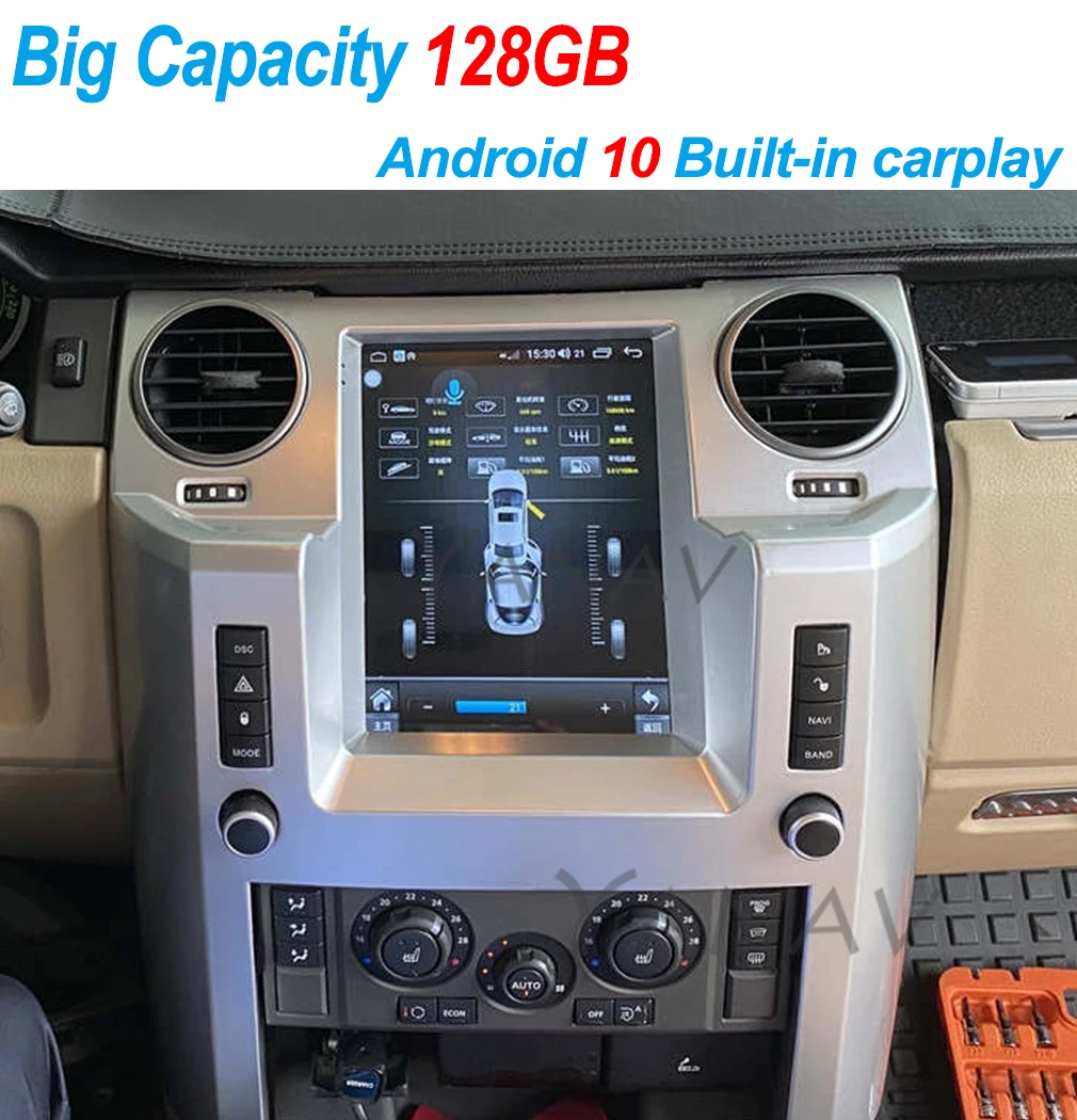 

128G Android 10 Tesla For Land Rover Discovery 3 2004-2015 Car Multimedia Radio Player Stereo Screen GPS Navi WiF Head Unit