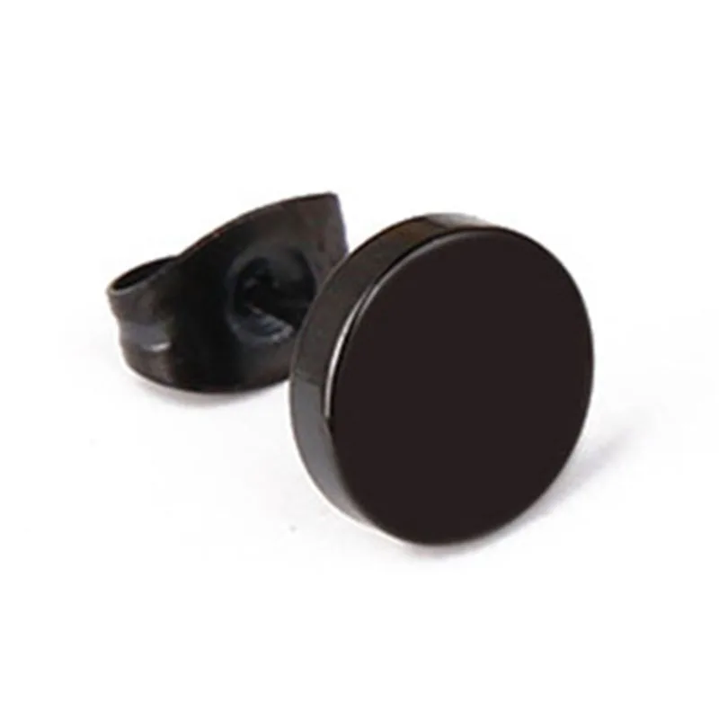 

Wholesale Fashion Black Steel Stainless Steel Earrings Women Men's Barbell Dumbbell Punk Gothic Stud Earring For men