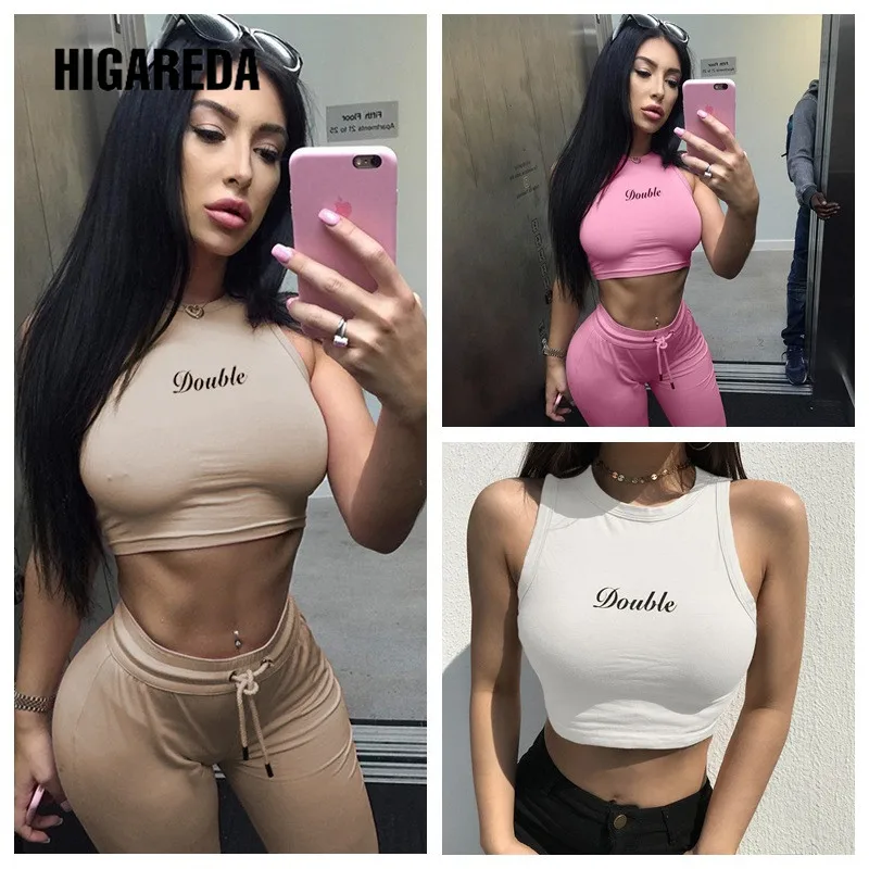 Женский топ на бретелях с круглым вырезом летний сексуальный буквенным принтом