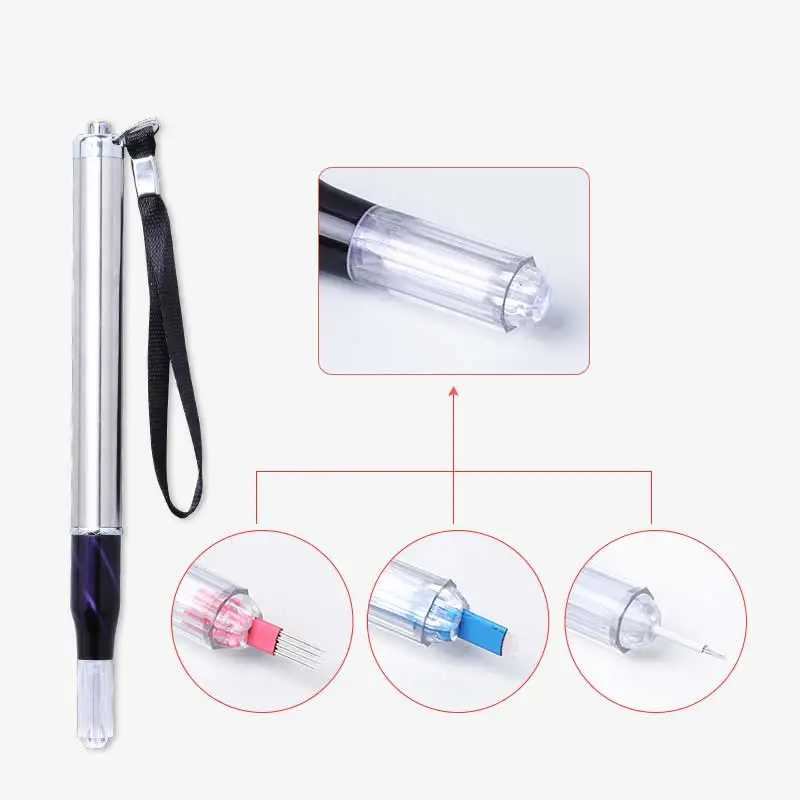 

1PC Manual Microblading Tattoo Eyebrow Pen Makeup Tool Blade Holder with LED Light Eyebrow Tattoo Pen Use To Tattoo Needle