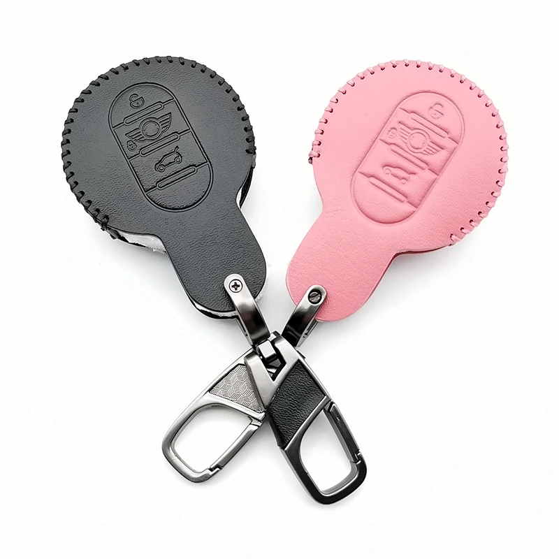 2019 New Styles Leather Car Key Cover Holder Ring Case For BMW MINI Cooper A Fun F54 F55 F56 R56 R57 R58 R59 R60 R61 |