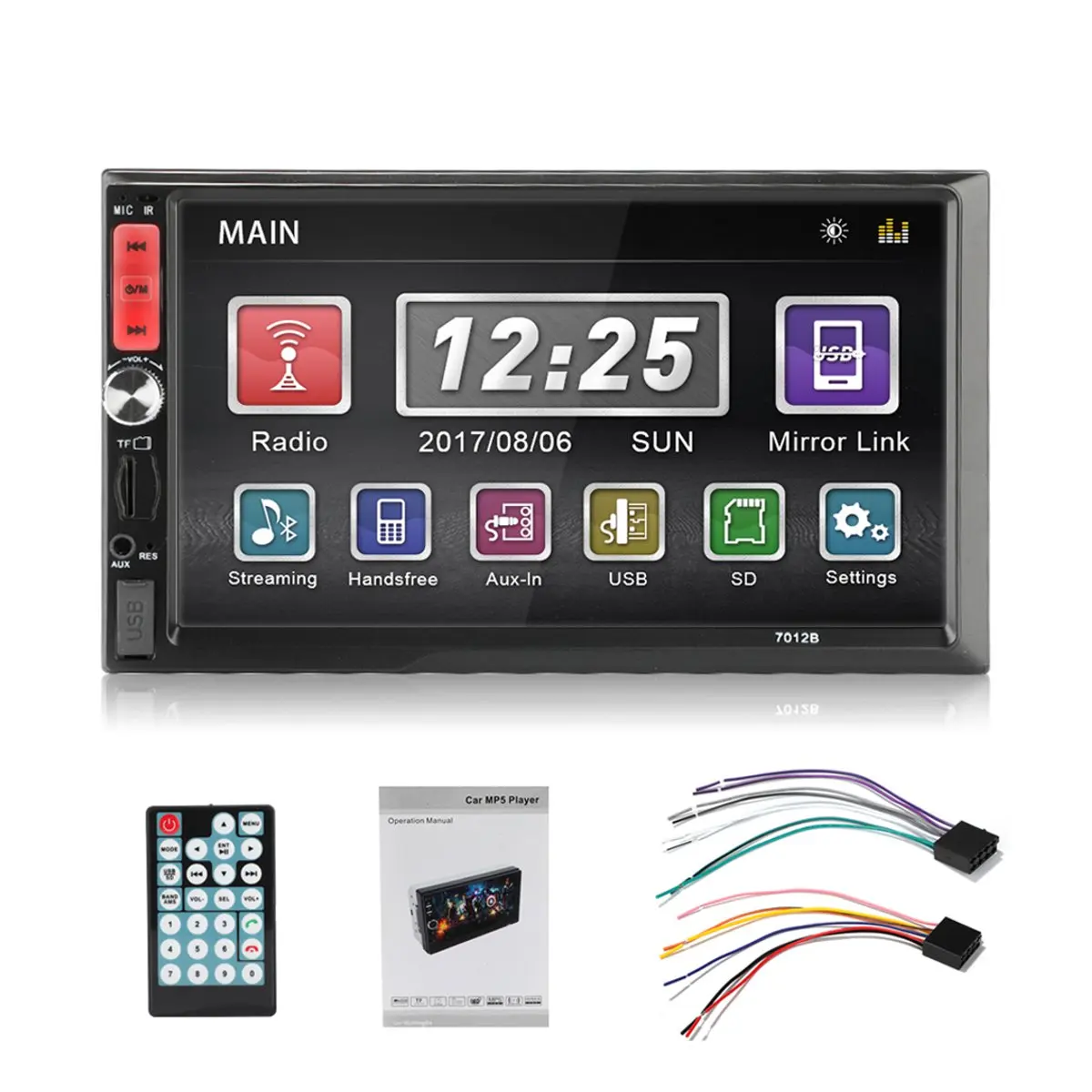 2 Din автомобильный стерео радиоплеер 7 дюймов HD для сенсорного экрана bluetooth MP5