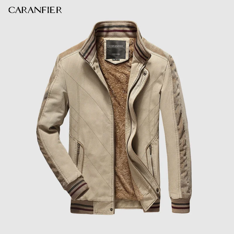 Новая высококачественная мужская повседневная куртка CARANFIER с воротником-стойкой
