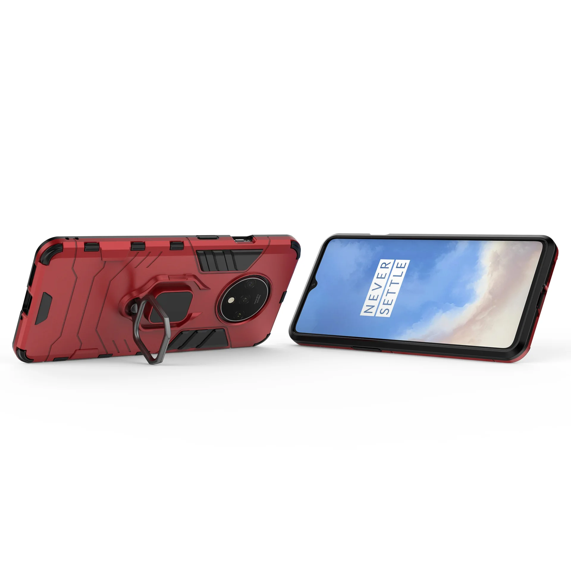 Гибридный чехол с кольцом-подставкой для oneplus 7 T, Жесткий Чехол из поликарбоната, противоударный защитный чехол на заднюю панель для one plus 7t pro, чехол для oneplus 7t