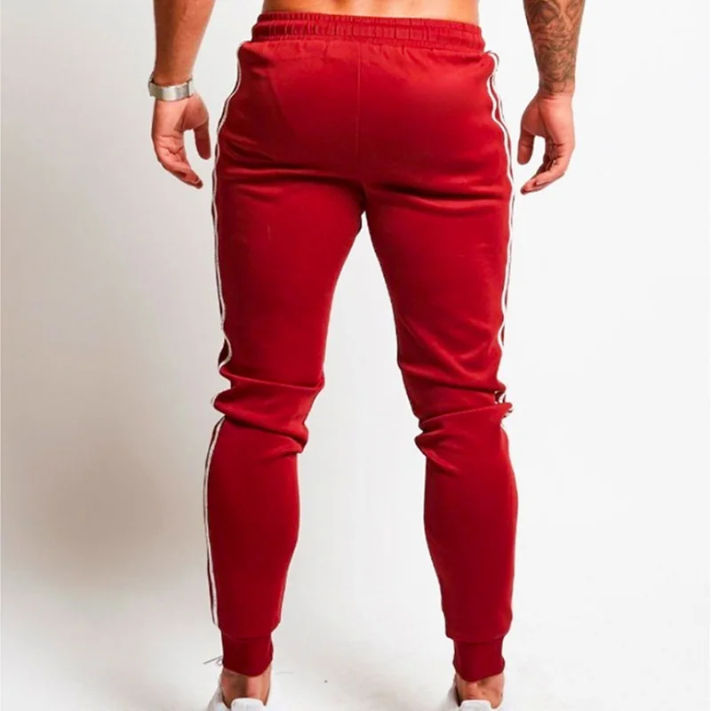 CYSINCOS модные новые спортивные штаны в полоску мужские повседневные черные белые - Фото №1
