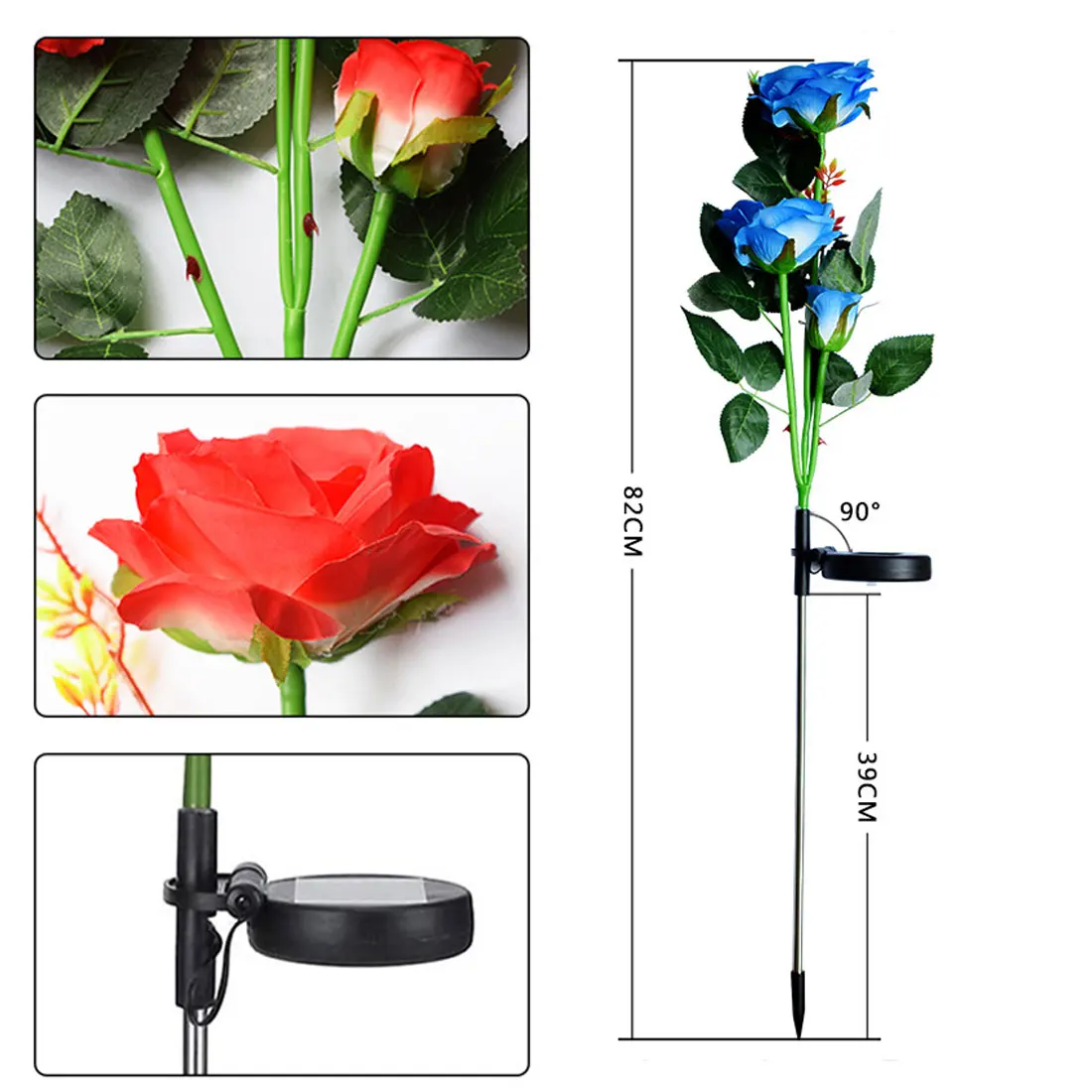 Солнечный светильник цветок лилии лампы мульти Цвет открытый Водонепроницаемый