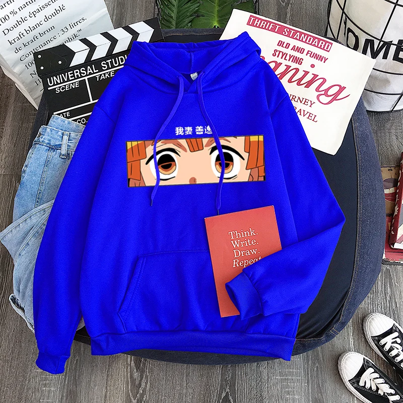 

Demon Slayer Agatsuma Zenitsu Hoodies Sweatshirt Men Women Harajuku Hip Hop Hoodies Tanjiro Kamado Pullover Long Sleeve Clothes