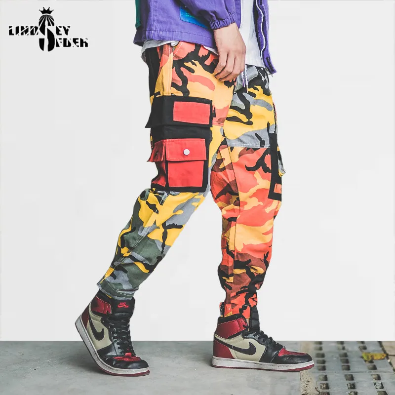 Мужские мешковатые брюки карго Lindsey Seader повседневные камуфляжные в стиле хип хоп