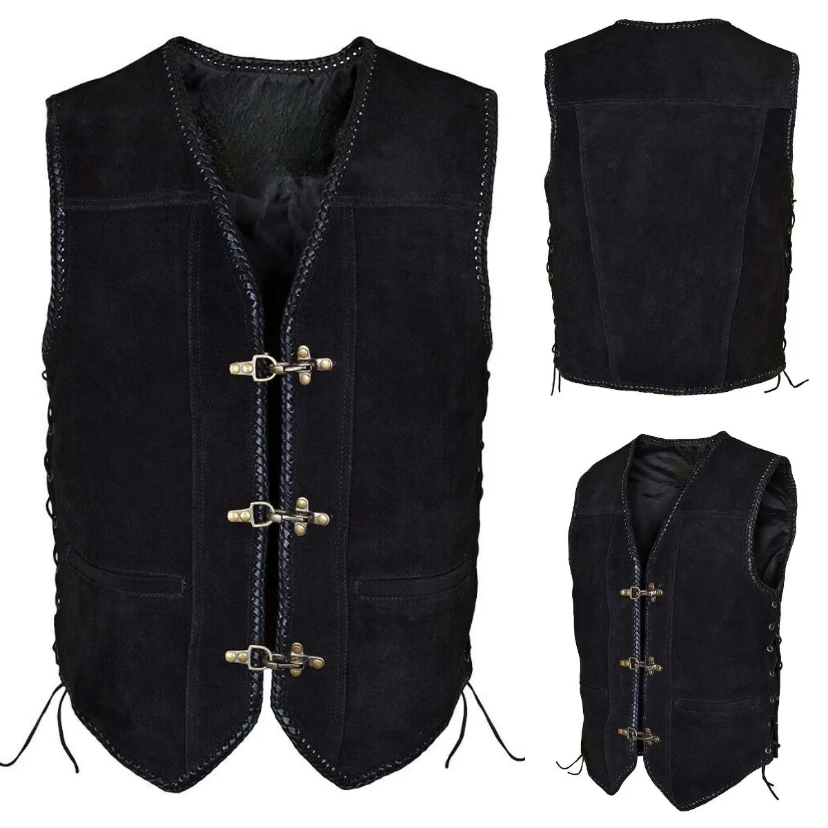 

Biker Vest Motorcycle Riding Suede Leather Vest