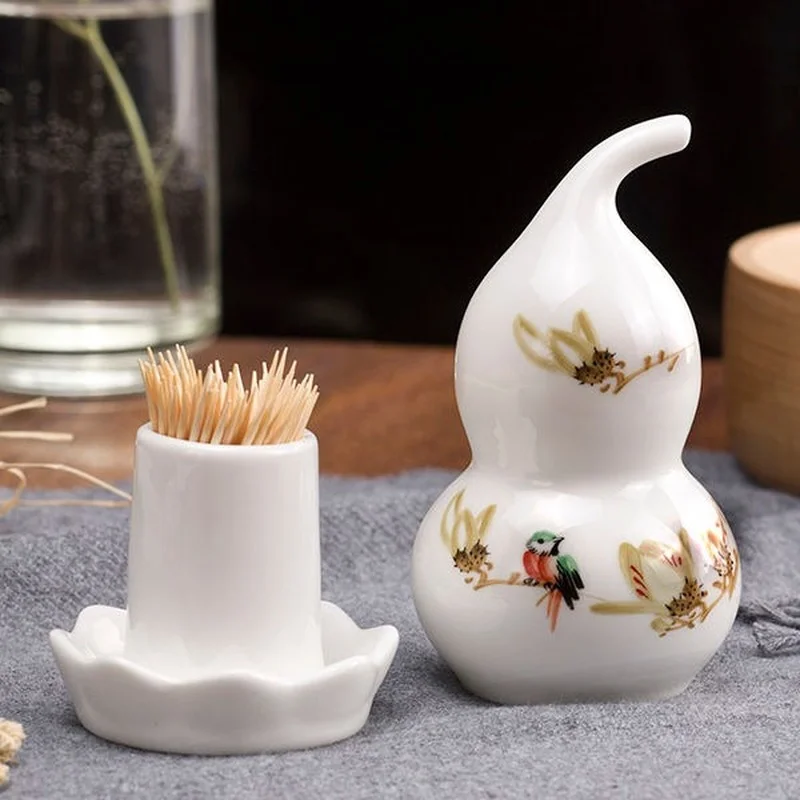 

Керамический держатель для зубочисток в китайском стиле, коробка для ватных палочек, украшение для обеденного стола, украшение для дома, ве...