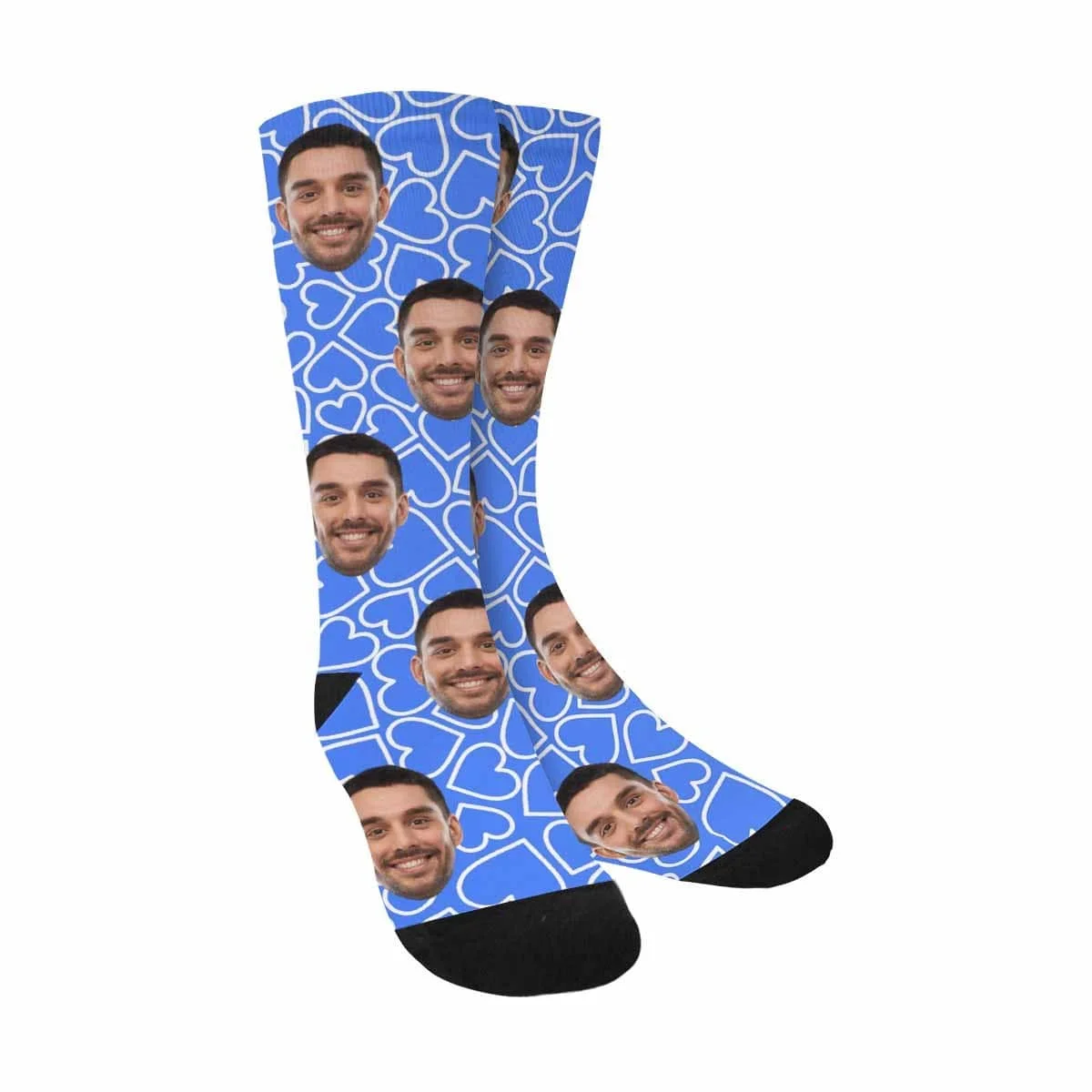 

Custom Face Hollow Love Sublimated Crew Socks