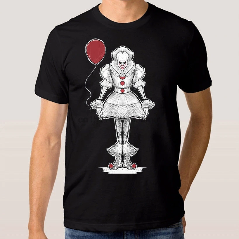 Футболка Pennywise Scarry с клоуном Мужская хлопковая футболка Stephen King It по низкой цене