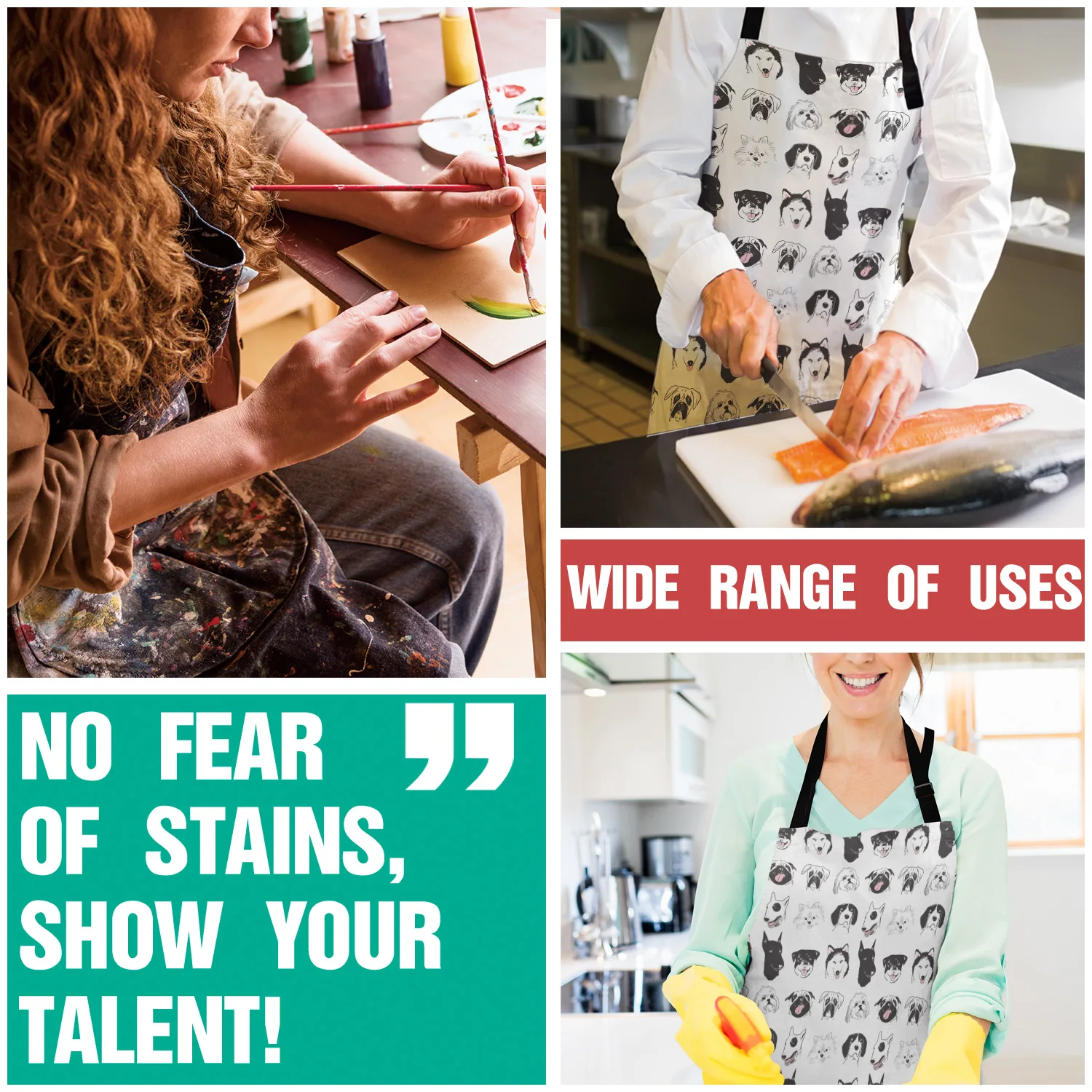 Смешной фартук забавная собака хаски Доберман Померанский Бульдог Мопс Собака